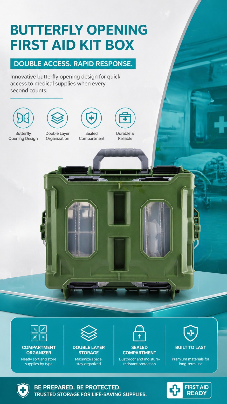 First Aid Box with Fold Tray detail image