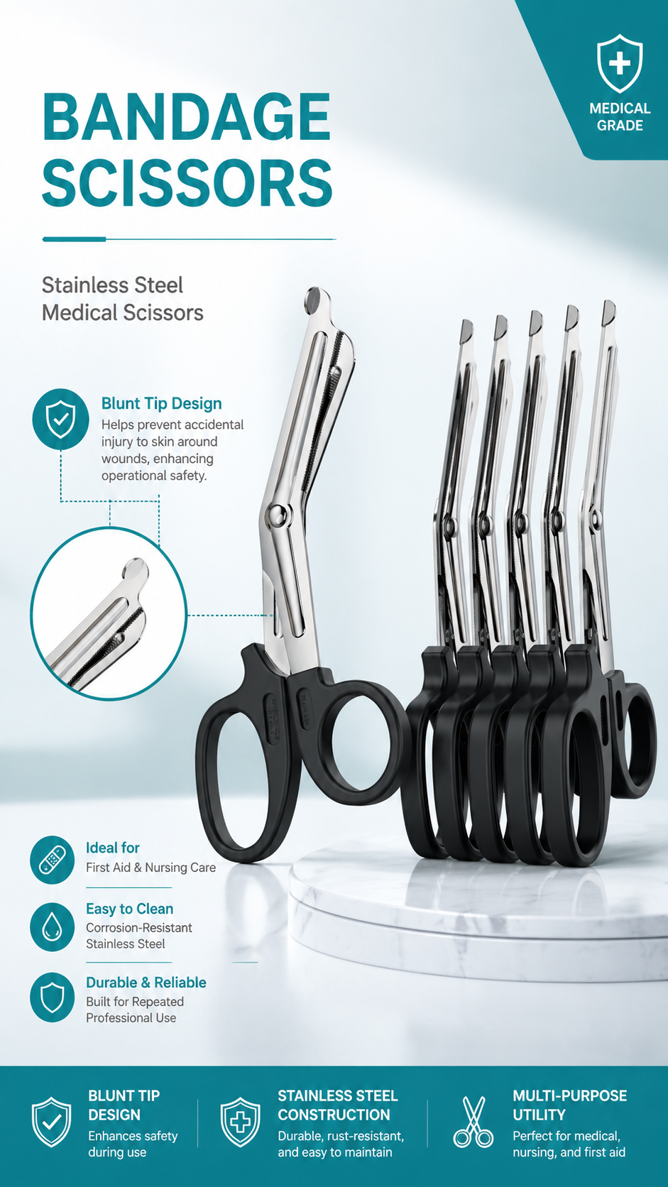 Gauze Scissors for First Aid Kits detail image