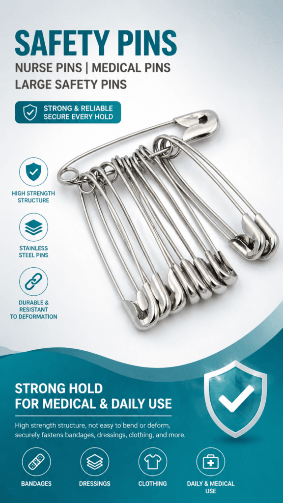 Safety Pins for First Aid Kits detail image
