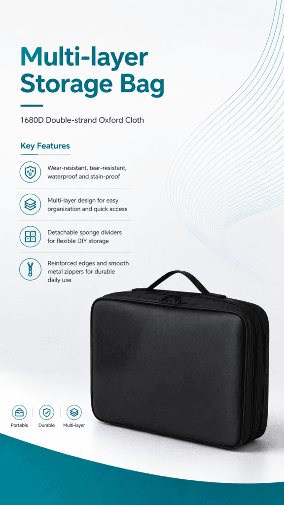 Three-layer Storage First Aid Kit Bag detail image