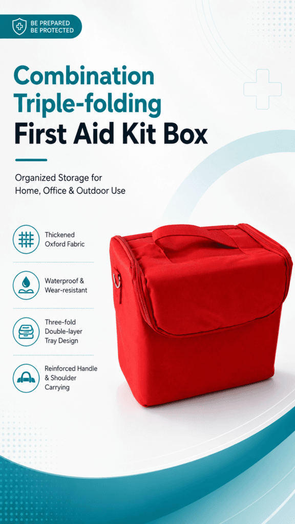 Combination Triple-folding First Aid Kit Box detail image