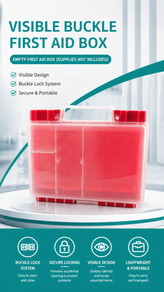 Single-layer Transparent Slide Latch First Aid Kit detail image