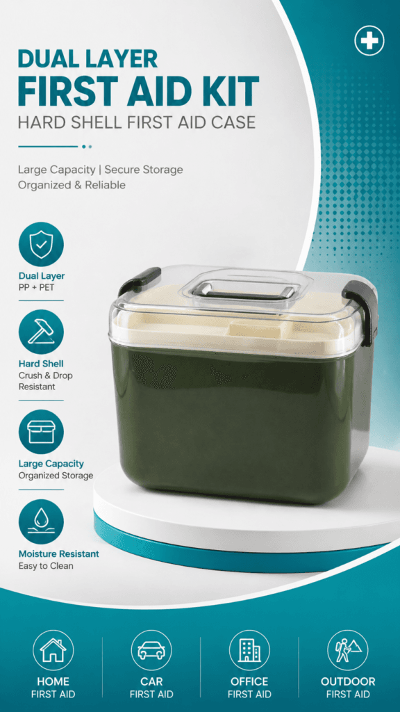 Double-layer Plastic First Aid Box detail image