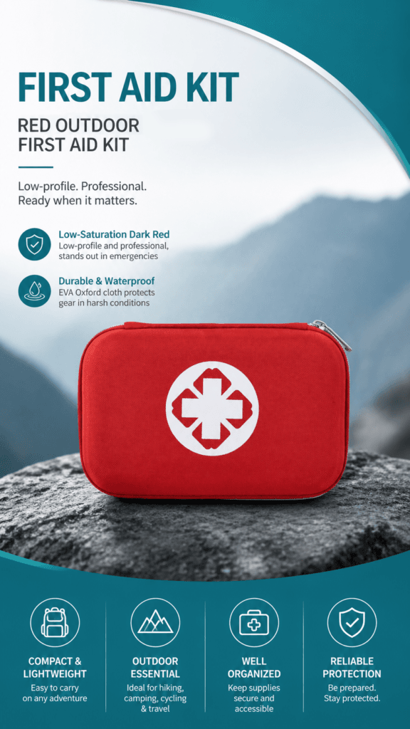 Compact Hard Shell First Aid Kit-EVA Nylon Material detail image