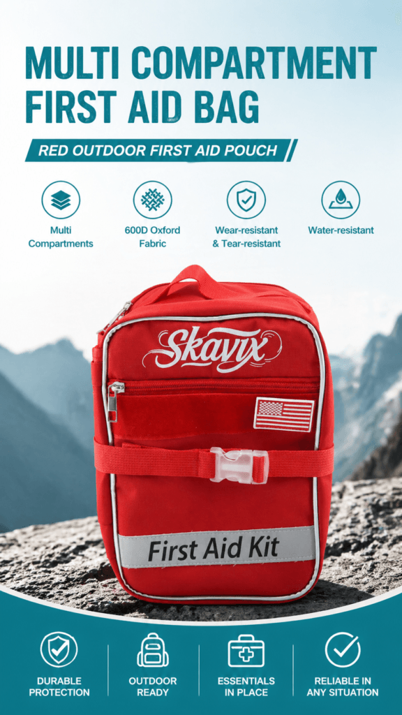 Multi-Compartment First Aid Bag with MOLLE detail image