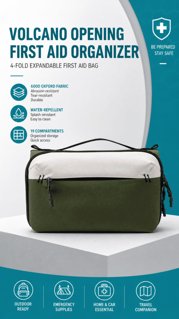 Fourfold Magnetic First Aid Kit storage Bag detail image