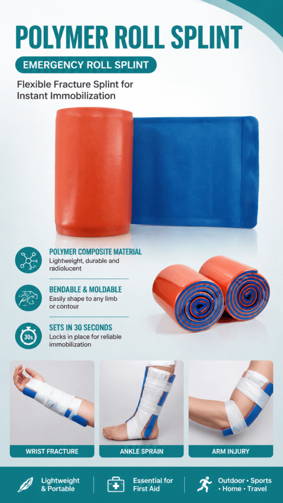 Polymer Roll Splint for Emergency Immobilization detail image