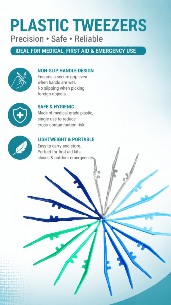 Plastic Tweezers for First Aid Kits detail image