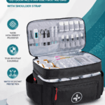Extra-Large Double-Layer First Aid kit Bag with Shoulder Strap detail image
