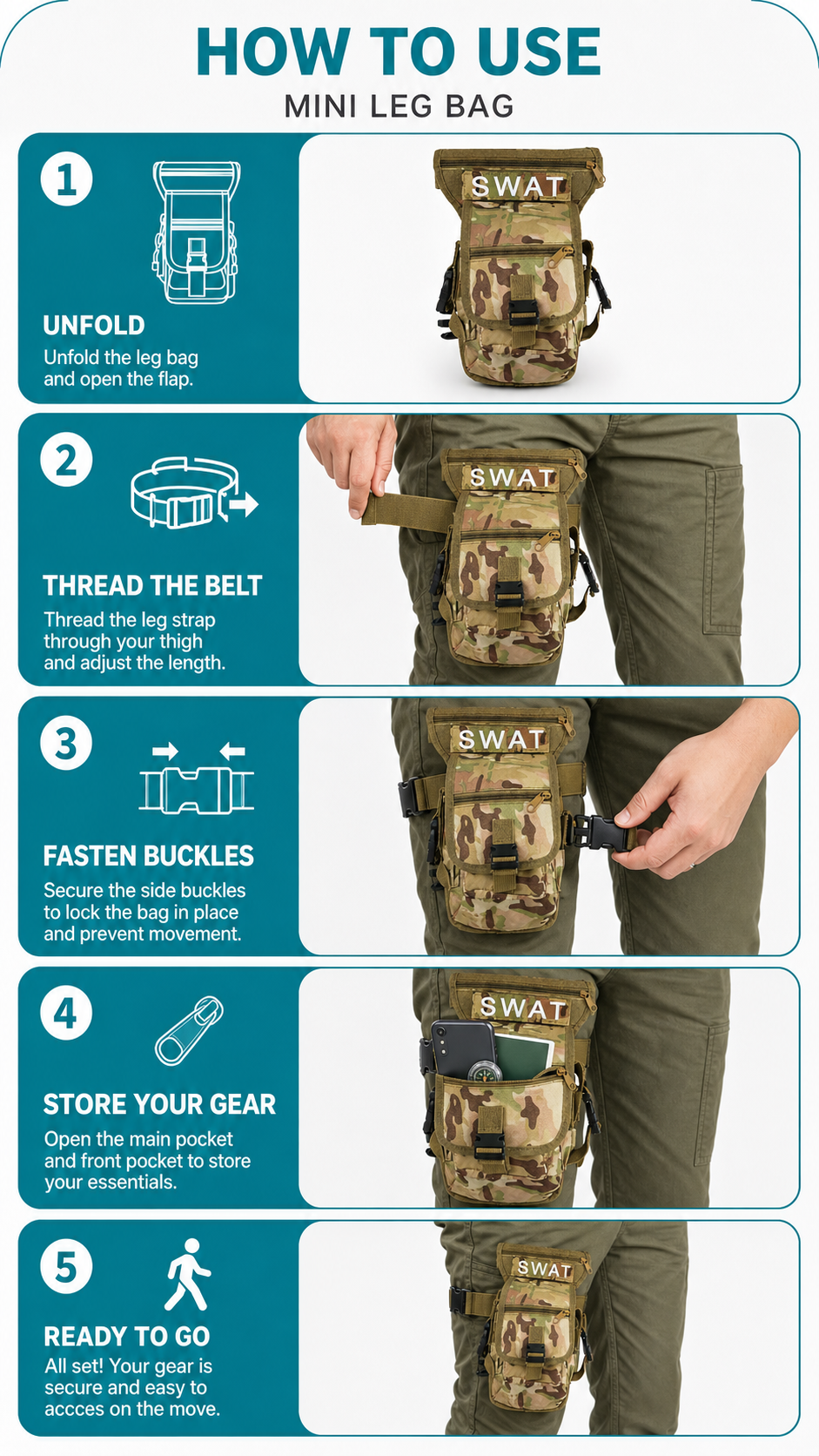 Mini Leg Bag detail image