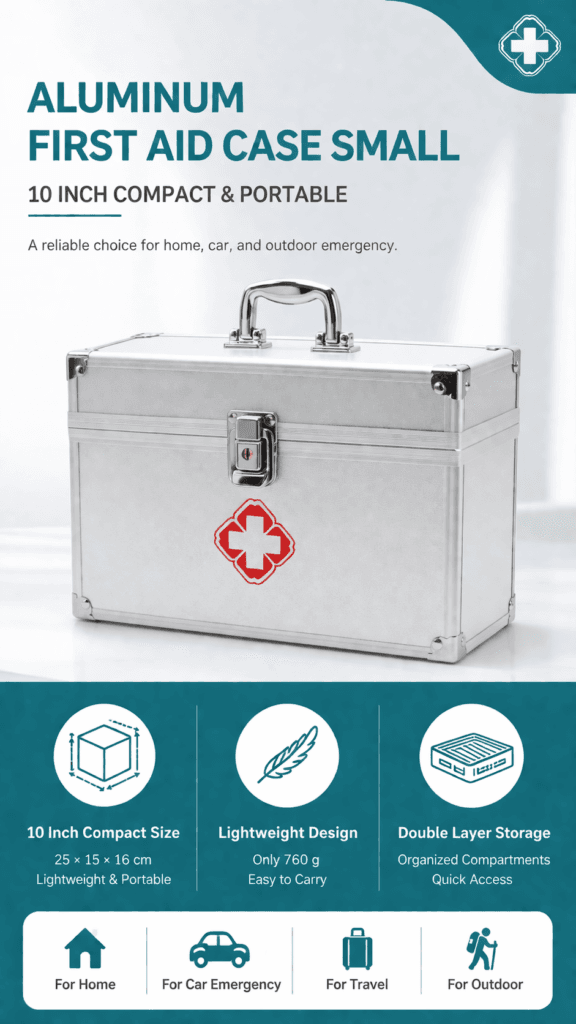 Aluminum Alloy First Aid Kit Box detail image