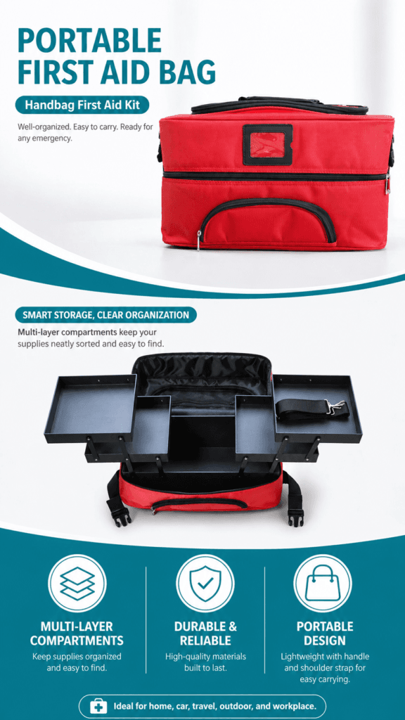 Combination Triple-folding First Aid Kit Box detail image
