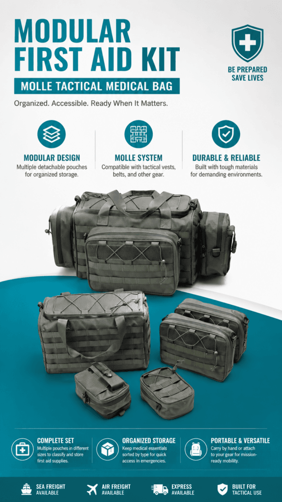 MOLLE Tactical Military First Aid Kit Bag detail image