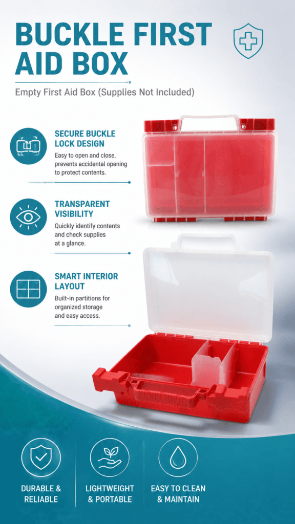 Single-layer Transparent Slide Latch First Aid Kit detail image