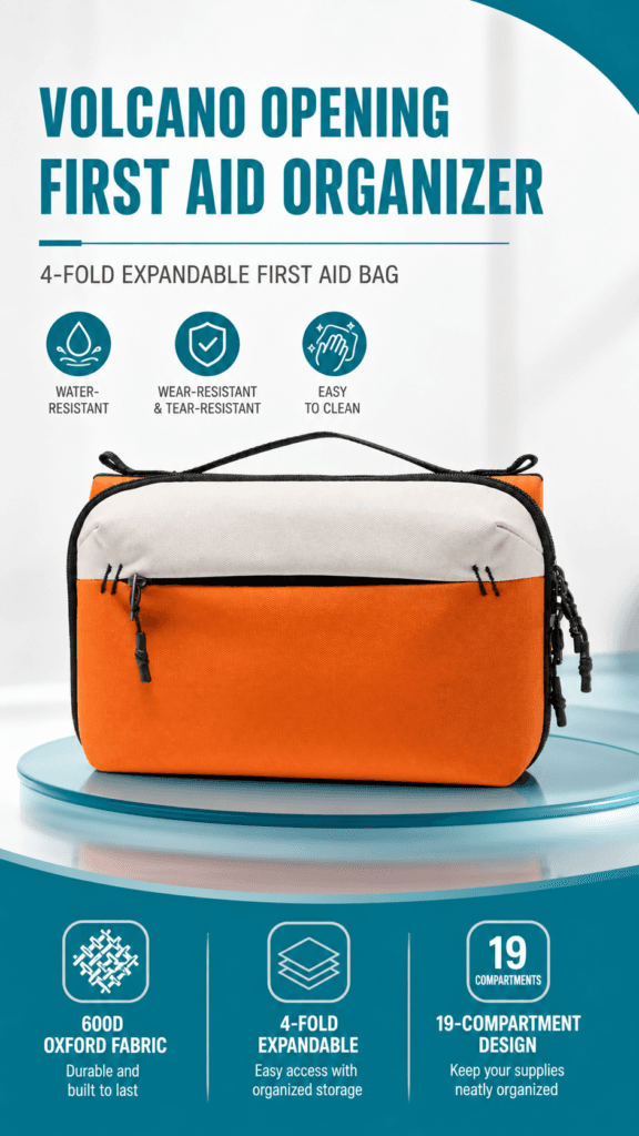 Fourfold Magnetic First Aid Kit storage Bag detail image