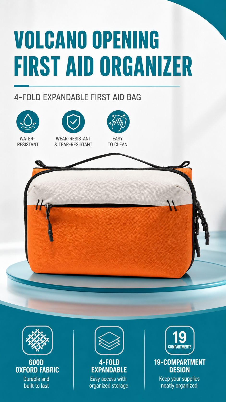 Fourfold Magnetic First Aid Kit storage Bag detail image
