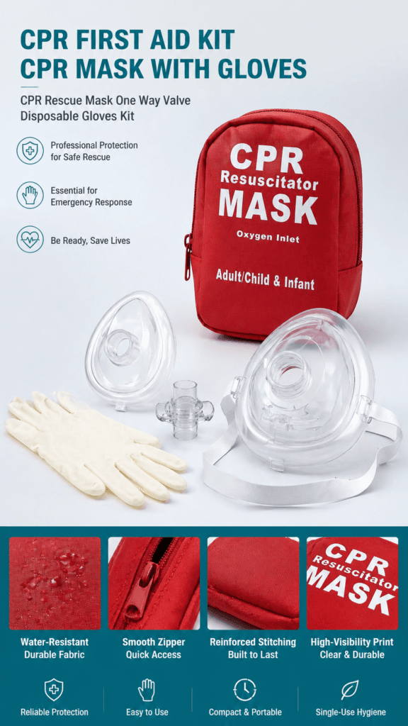 CPR Kit with Adult and Child Masks detail image