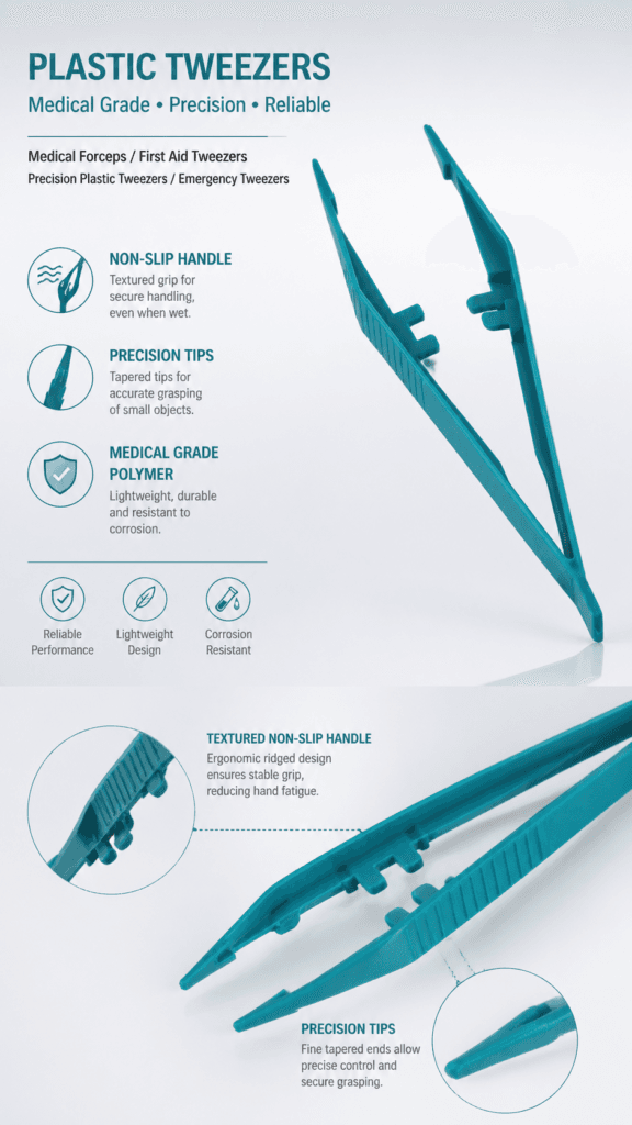Plastic Tweezers for First Aid Kits detail image