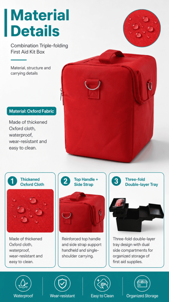 Combination Triple-folding First Aid Kit Box detail image