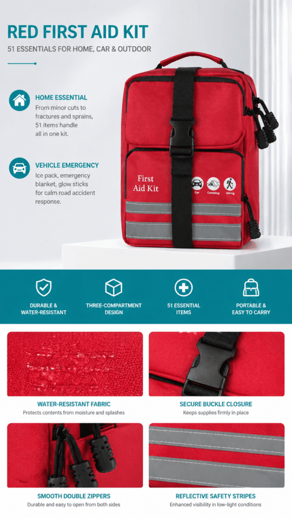 Multi-Compartment First Aid Kit Bag detail image