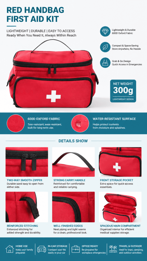 Double-Layer First Aid Kit Bag (Without Shoulder Strap) detail image