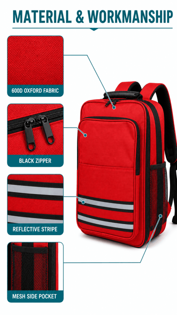Double Reflective Stripe Backpack detail image