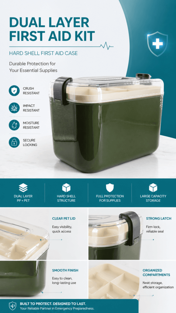 Double-layer Plastic First Aid Box detail image