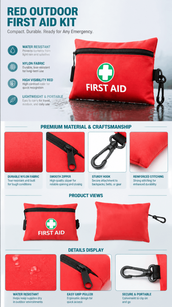 Portable First Aid Cloth Kit detail image