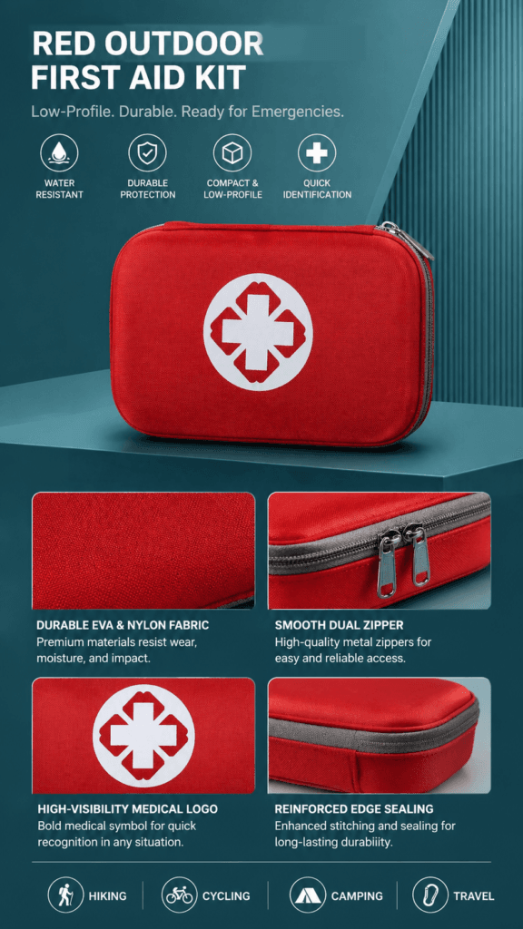 Compact Hard Shell First Aid Kit-EVA Nylon Material detail image