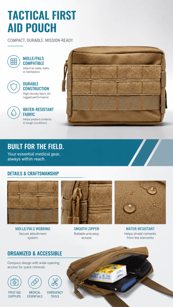 MOLLE Tactical Portable Square Bag detail image