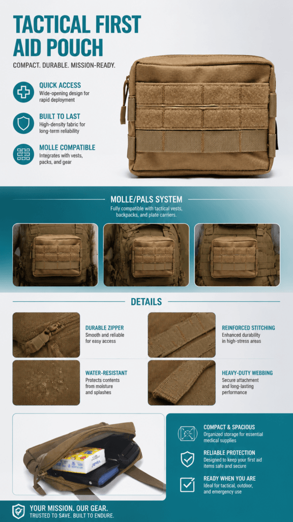 MOLLE Tactical Portable Square Bag detail image