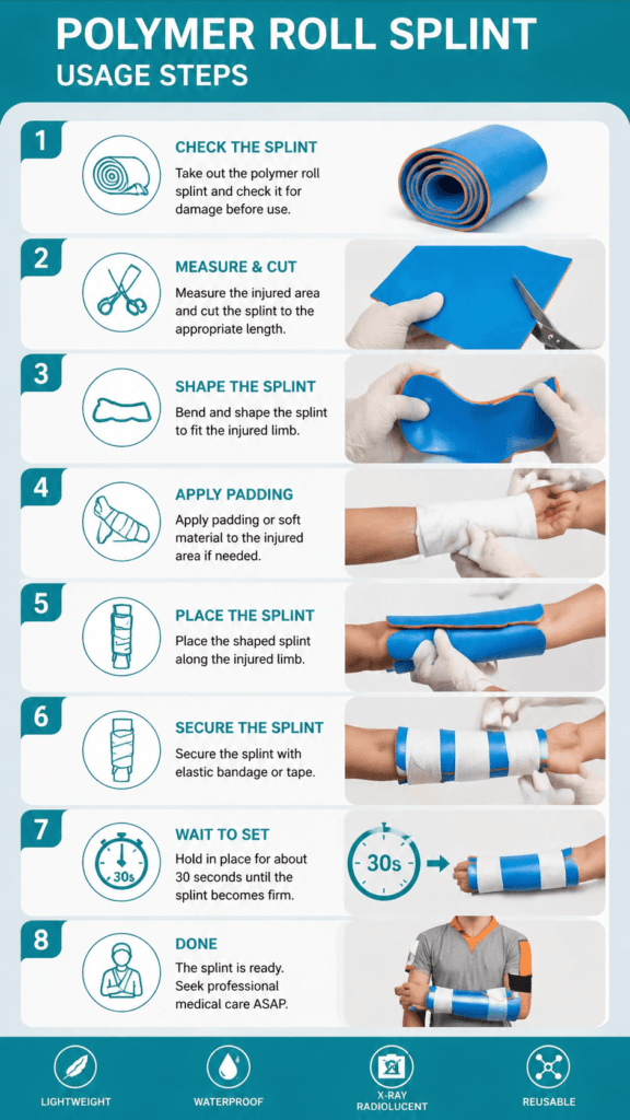 Polymer Roll Splint for Emergency Immobilization detail image