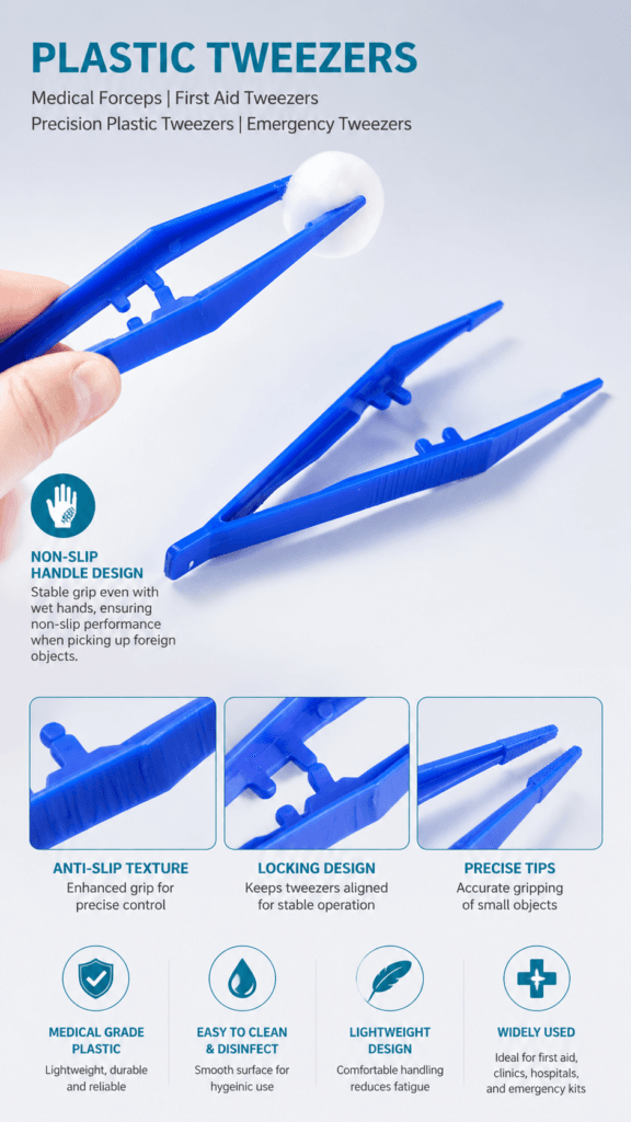 Plastic Tweezers for First Aid Kits detail image