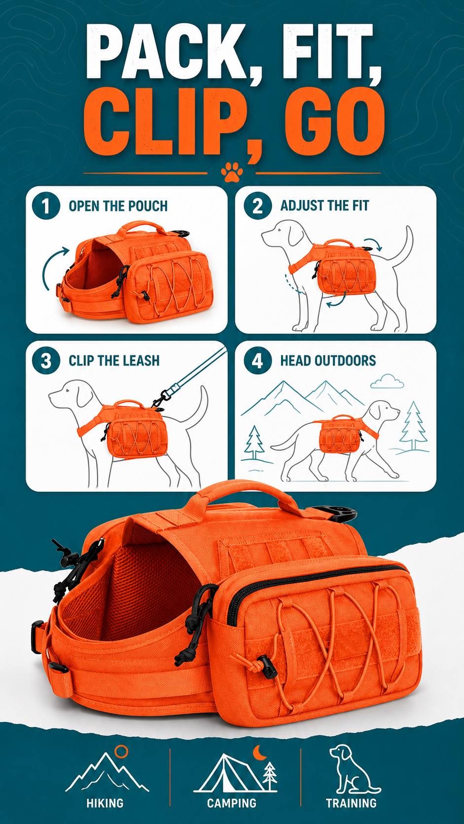 Dog Tactical Backpack detail image