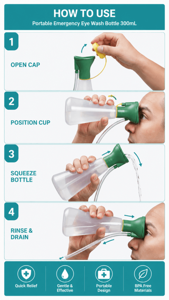 Portable Handheld Emergency Eye & Skin Wash Bottle detail image