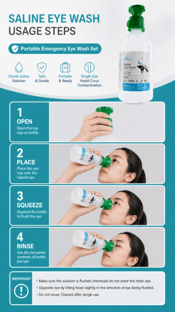 Portable Emergency Skin & Eye Wash Solution detail image