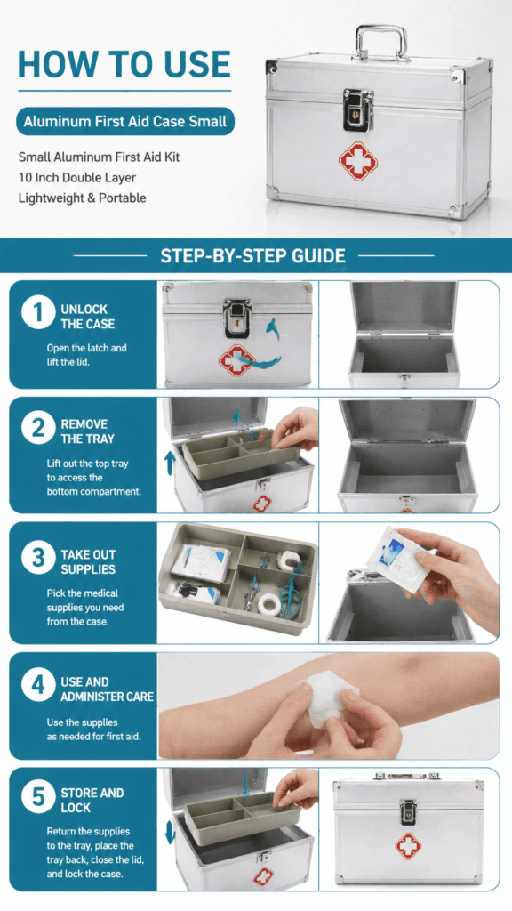 Aluminum Alloy First Aid Kit Box detail image