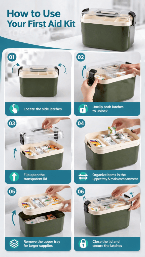 Double-layer Plastic First Aid Box detail image