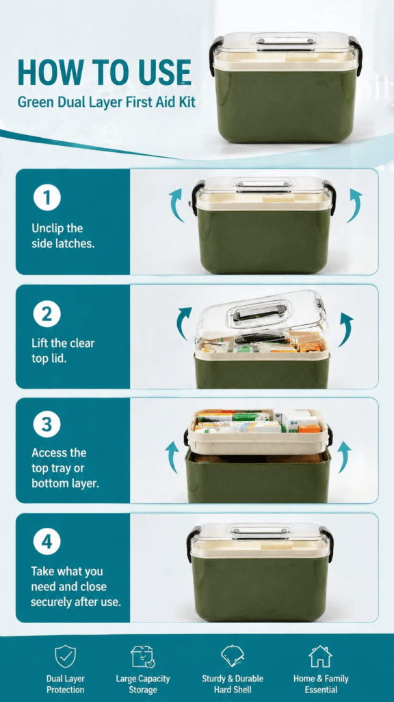 Double-layer Plastic First Aid Box detail image