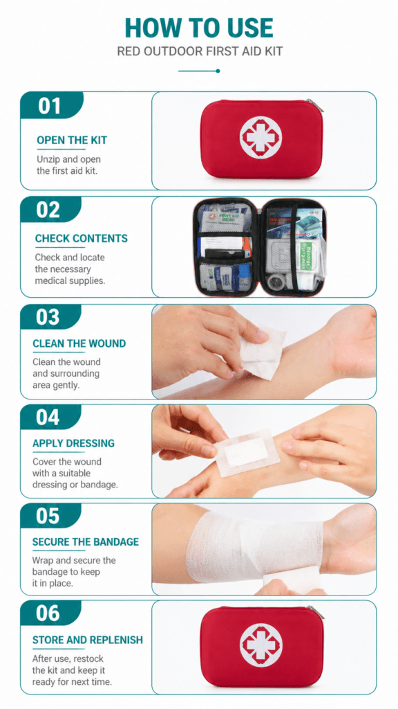 Compact Hard Shell First Aid Kit-EVA Nylon Material detail image