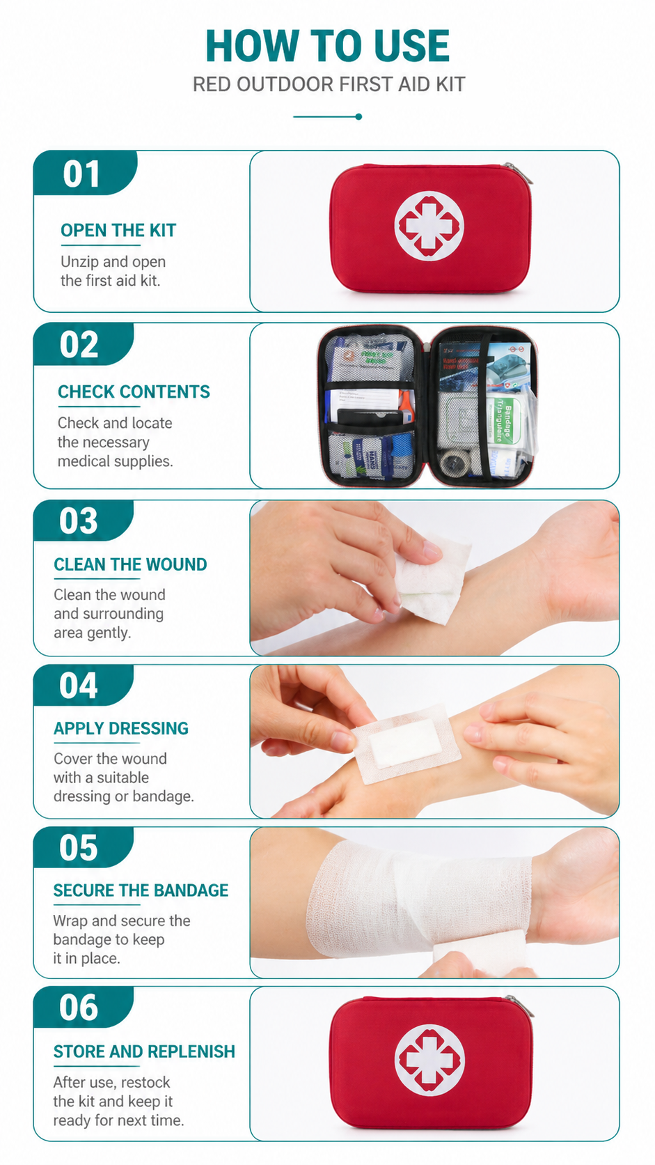 Compact Hard Shell First Aid Kit-EVA Nylon Material detail image
