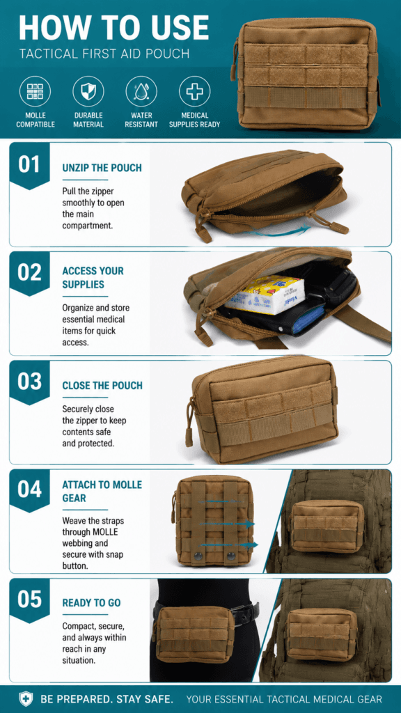 MOLLE Tactical Portable Square Bag detail image