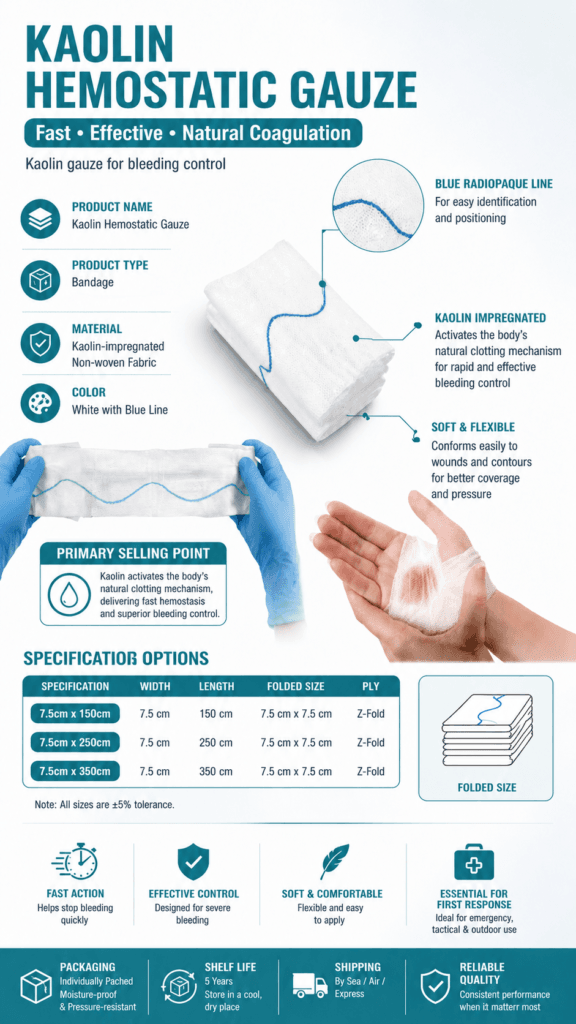 Kaolin Hemostatic Gauze detail image
