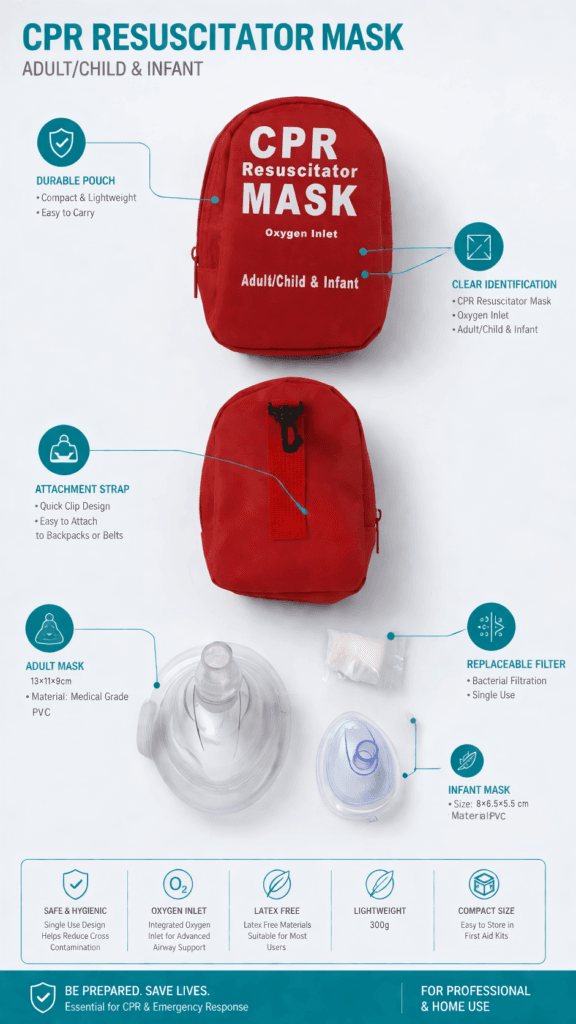 CPR Kit with Adult and Child Masks detail image