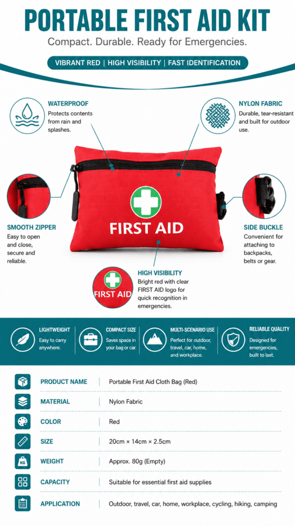 Portable First Aid Cloth Kit detail image
