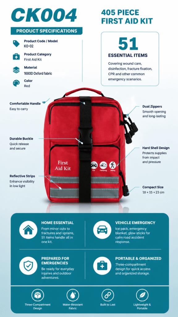 Multi-Compartment First Aid Kit Bag detail image
