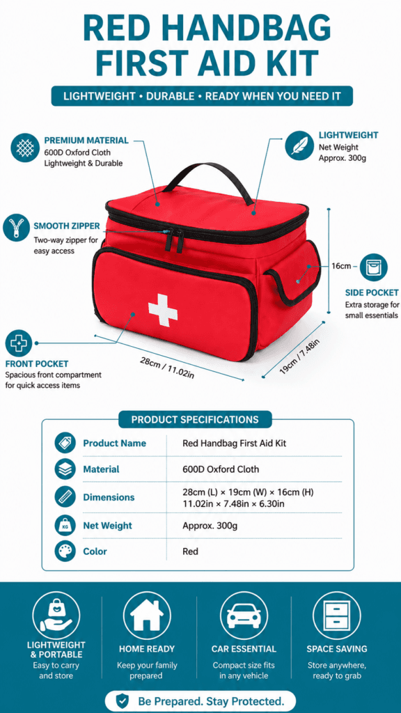 Double-Layer First Aid Kit Bag (Without Shoulder Strap) detail image