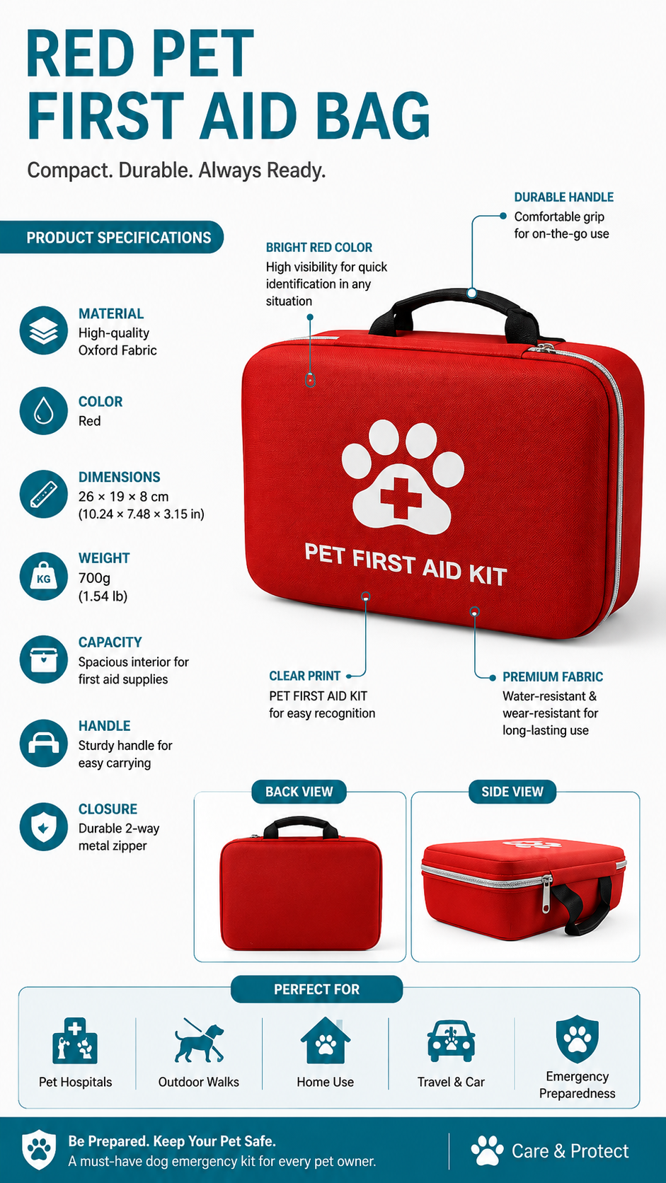 Pet First Aid Hand Kit Bag detail image