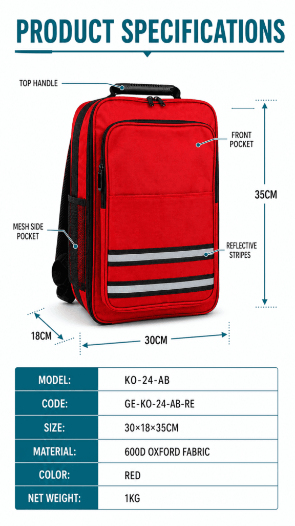 Double Reflective Stripe Backpack detail image