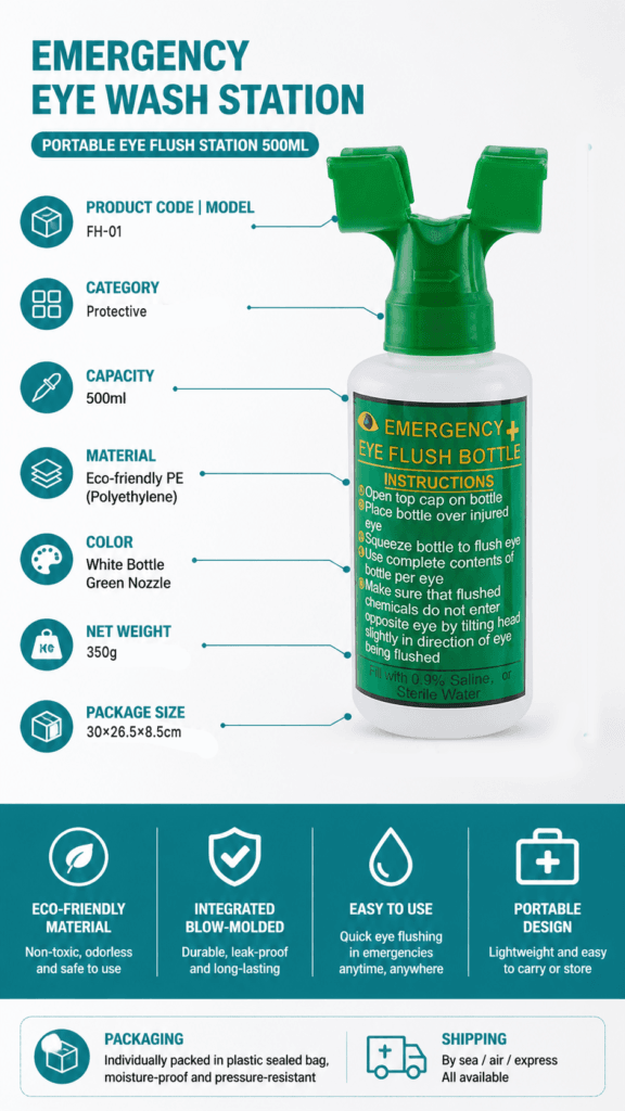 Portable Emergency Eye & Skin Wash Kit detail image